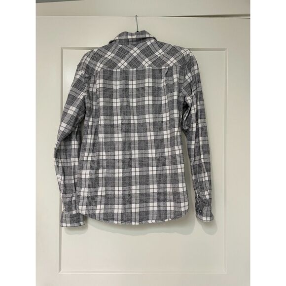 RVCA Grey/White Button Up Flannel - Picture 2 of 5